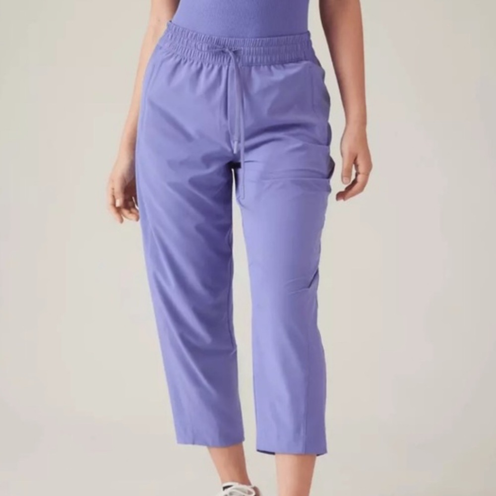 Athleta Arrival Straight Leg Ankle Pants in Dark Adonis
